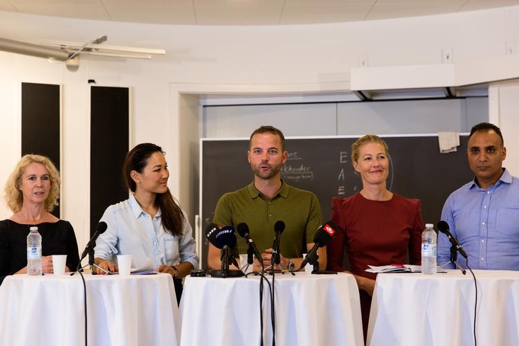 »Som altid har du styr på det hele, Anna. BT kan rende og hoppe, kan de«, skrev Morten Østergaard på Facebook, da BT bragte første historie i føljetonen om Anna Mee Allerslevs bryllup på Københavns Rådhus. Billedet er fra partiets sommergruppemøde.  