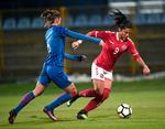 Nadia Nadim, der her dribler forbi Mihaela Horvat, kom ikke på måltavlen mod Kroatien.
   