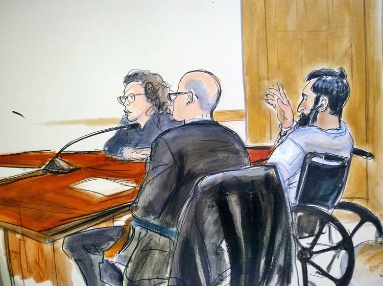Den 29-årige uzbeker Sayfullo Saipov mødte frem i retten i en kørestol, efter at han er blevet opereret for et skud i maven, som politiet affyrede, da han blev anholdt.  