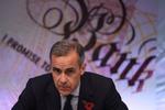 Chefen fro Bank of England, Mark Carney, på dagens pressemøde, hvor han fortæller om renteforhøjelsen.  