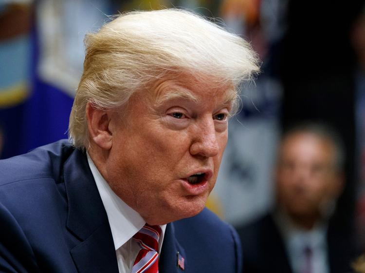 USA's præsident, Donald Trump, taler i 
Det Hvide Hus 31. oktober 2017.  (AP Photo/Evan Vucci)
   