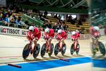 Den danske kvartet i 4 km holdforfølgelsesløb er klar til World Cup-finale i Manchester mod Storbritannien. 
