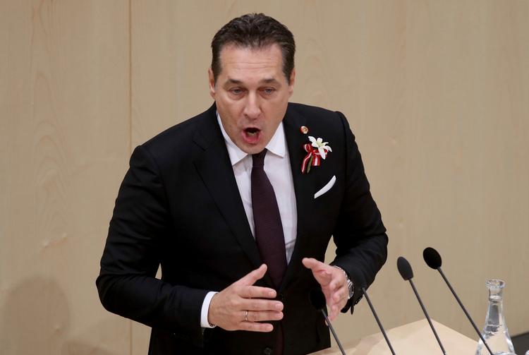 Leder af Frihedspartiet, Heinz-Christian Strache.  
