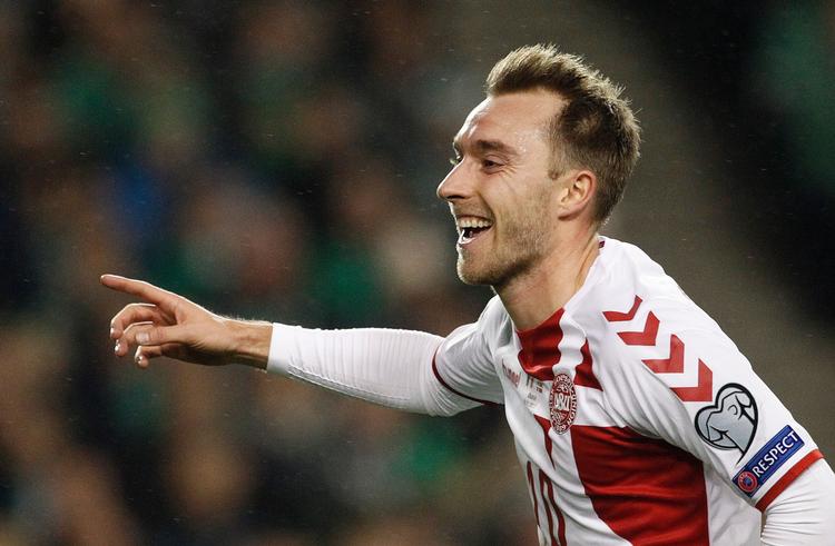 9 mål scorede Christian Eriksen for landsholdet i 2017, hvilket er det højeste antal i 15 år. 