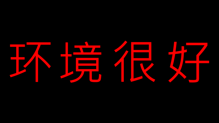 »Huanjiing hen hao« udtales den kinesiske sætning på tre ord. Den oversættes til noget i retning af: Københavns ro og rare omgivelser, den friske og klare luft, rene gader og begrænsede trafik. 