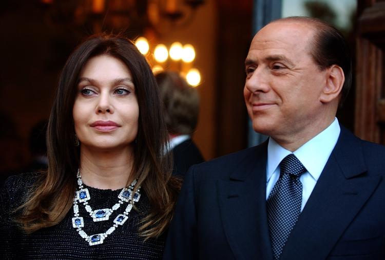 Silvio Berlusconi og Veronica Lario mens alt var godt.  