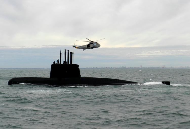Billedet af den forsvundne ubåd ARA San Juan fra den argentinske flåde.  