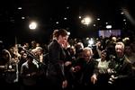 Mette Frederiksen ved Socialdemokratiets valgfest i Amager Bio. Ved gårdsdagens kommunalvalg fik partiet næsten hver tredje stemme på landsplan og har nu absolut flertal i ti kommuner. 