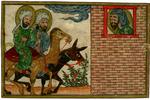  ’Isaiahs vision af Jesus ridende på et æsel og Muhammad ridende på en kamel’ hedder billedet her. Det er fra 1307 og stammer fra det nordvestlige Iran eller nordlige Irak.  