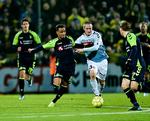 Hany Mukhtar (tv) var igen en afgørende spiller for Brøndby i 3-1-sejren i Haderslev. Her er han i en duel med hjemmeholdets Marcel Rømer
   