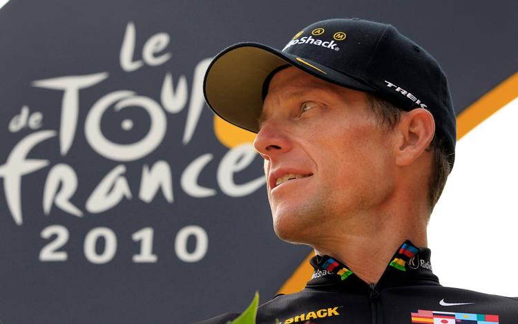 Lance Armstrong mens han endnu var en del af det internationale cykelmiljø.
   