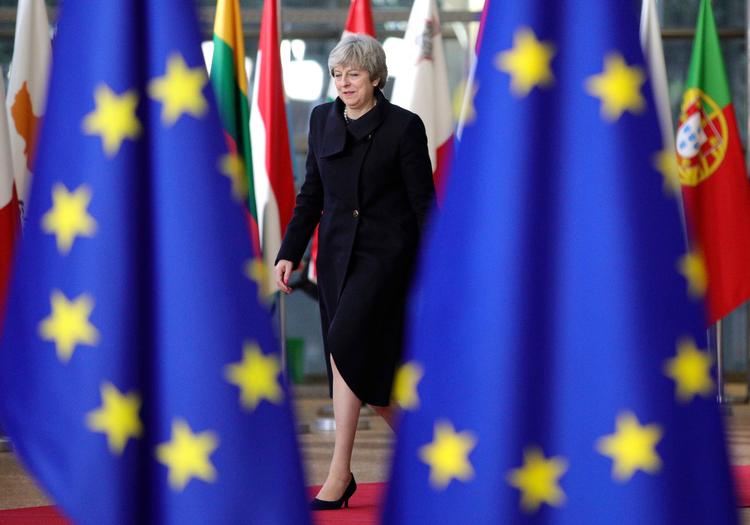 Den britiske premierminister, Theresa May, var EU-topmødets mest omtalte statsleder. 