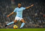 Manchester City's Raheem Sterling blev dobbelt målscorer i dagens kamp. 