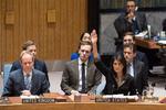 USA's FN-ambassadør Nikki Haley stemmer imod resolutionen. Men det gør en af USA's allernærmeste allierede, Storbritannien, ikke. 
  