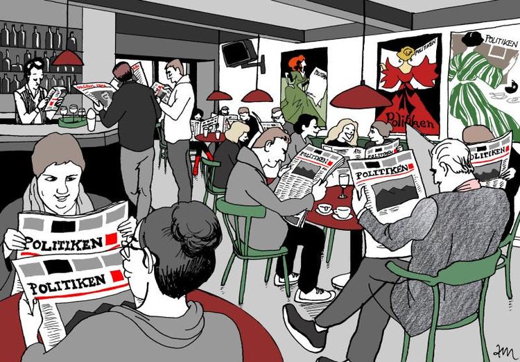 Vi skal være opmærksomme på, at ikke alle får læst alt, så vi skal sikre os, at det indtryk, man får ved en hurtig gennembladring af avisen, også er rigtigt.
Tegning: Anne Marie Steen Petersen (arkiv) 