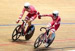 Niklas Larsen (t.h.) i et skift med Casper Folsach under World Cup-parløbet i Manchester, som de to danskere vandt. 