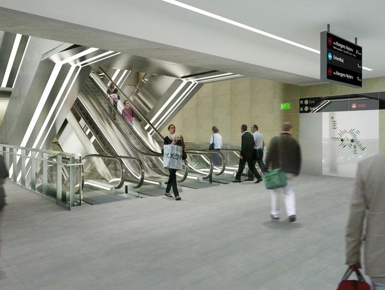 Ved Frederiksstaden ligger Marmorkirken, og snart får den sin egen metrostation. Beklædningen på væggene bliver af sandsten i en varm og gylden farve, inspireret af de palæer, der ligger i området, og som er bygget i det samme materiale. Her får passagererne mulighed for dagligt at hilse på deres helt egen blæksprutte. Sandstenen er nemlig også kendetegnet ved at indeholde små fossiler, der er millioner af år gamle - og det kan både være forstenede søpindsvin eller blæksprutter.

Stationen vil som den eneste få to perroner, der er placeret over hinanden. Marmorkirken bliver derfor også en af Cityringens dybeste stationer. 