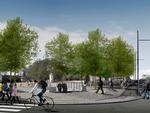 Gruspladsen ved Trianglen er tænkt ind i planerne for metrostationen som foyer eller overgang mellem det trafikerede byrum og den rolige Fælledpark.

Under 'Åben Tegnestue'-arrangementerne, hvor lokale borgere kunne komme med ideer til metroforpladserne, var der et udtalt ønske om, at stationen blev anlagt på en måde, så det fortsat vil være muligt at få besøg af cirkus. Det er indarbejdet i planerne for Trianglen, så stationselementerne i gadeplan er trukket ud i siderne af pladsen, så det giver plads til en stor grusplads. 