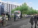 Stationen er placeret i forbindelse med Reersøgade, der bliver lukket for gennemkørende trafik. Hovedtrappen bliver orienteret ud mod Jagtvej. Stationens øvrige elementer på gadeniveau såsom elevatorer, ovenlys og ventilationsriste bliver indpasset i byrummet i samspil med rækker af træer på pladsen.

En del af arealet er privatejet, hvor der bliver genskabt private parkeringspladser. Cykelstativerne bliver placeret i forbindelse med cykelforbindelsen i Reersøgade og på et udvidet fortovsareal ud mod Jagtvej. 