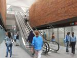 Forestil dig Enghave Plads nede i Metroen. Hvordan ville det se ud? De fleste bygninger i Københavns brokvarterer er bygget af forskellig teglsten, og på Enghave Plads er de fleste af dem røde – med forskellige farvenuancer vel at mærke.

Derfor har man trukket den røde teglsten med ned under jorden til metrostationen. Her beklædes væggene med røde, håndstrøgne teglsten, der vil give stationen et rustikt look. Samtidig hænges de op på større moduler og stålprofiler, hvilket vil give en helt særlig kontrast mellem det præcise, strukturerede og det rustikke, håndlavede.

Desuden er stationen overfladenær som på Islands Brygge, og det vil give et godt og naturligt lysindfald. 