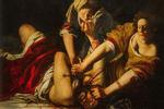 Artemisia Gentileschi var en af 1600-tallets meget få kvindelige kunstnere, kendt for bl.a. dette blodige maleri, der viser Judith, som med sit sværd skærer hovedet af den slemme Holofernes. Det kan opleves i Uffizierne i Firenze.  Foto fra bogen 
