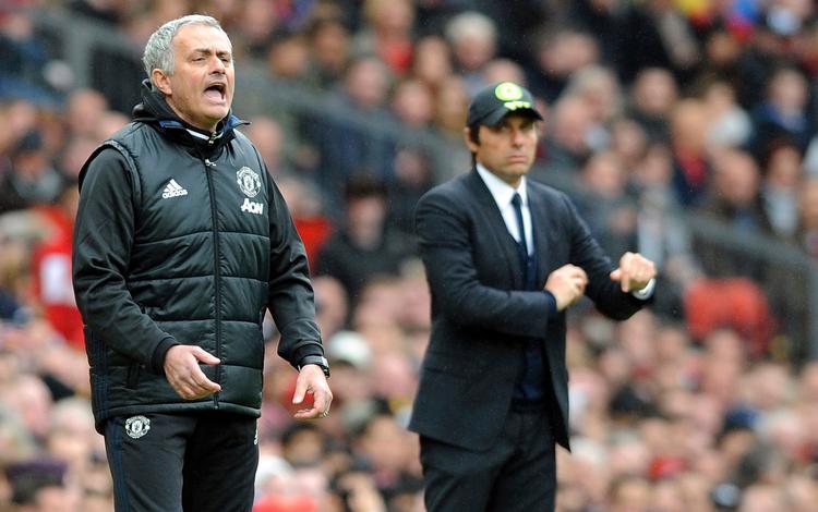  José Mourinho har tabt tre af de fire opgør, han har haft mod Antonio Conte i engelsk fodbold.  