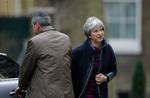 Theresa May fotograferet tidligere i dag, før hun lancerede sin ministerrokade.  