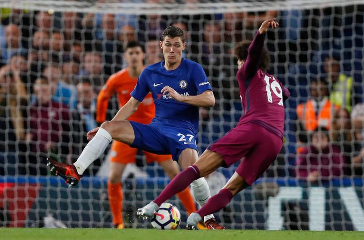 22 kampe har Andreas Christensen spillet for Chelsea i denne sæson, blandt andet mod Manchester City og Leroy Sane. 