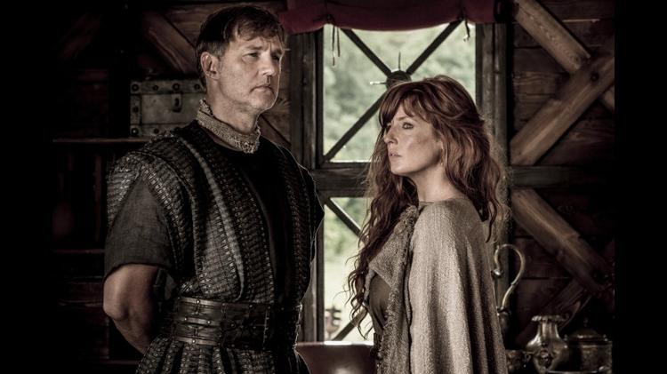 Tv-serien 'Britannia' har David Morrissey (kendt fra 'The Walking Dead') og Kelly Reilly ('True Detective') i hovedrollerne. Danske Nikolaj Lie Kaas medvirker også.  Pressefoto:  Sky/Amazon/HBO Nordic 