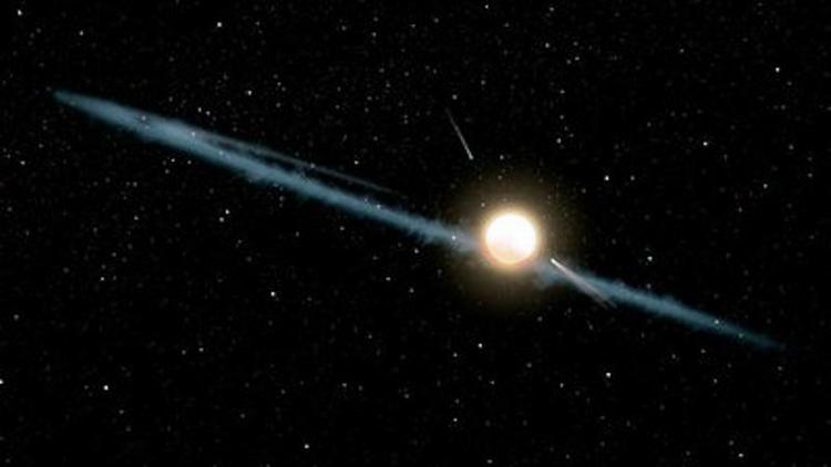 KIC 8462852 er ikke indhyllet i udenjordiske solpaneler, opsat af en ukendt civilisation fra en anden planet. Det er snarere støvet i dens nabolag, der generer lyset fra stjernen. Billedet er en illustration af, hvordan den fjerne lyskilde kan tage sig ud. 
