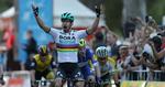 Peter Sagan i jubel efter sejren i People's Choice Classic. Foto: John Veager/Tour Down Under. 