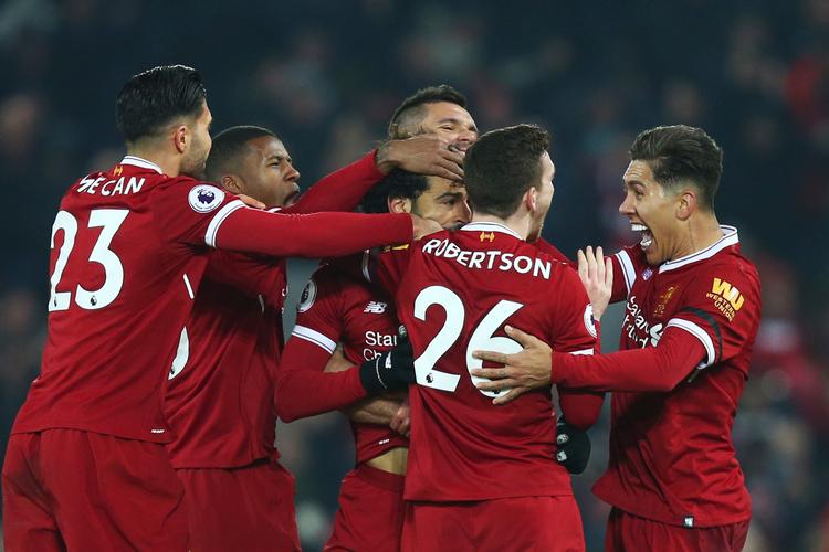 Liverpool-spillerne og publikum havde en herlig eftermiddag på Anfield.  