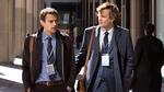 Theo James (til venstre) og Rossif Sutherland i en scene fra filmen.  
