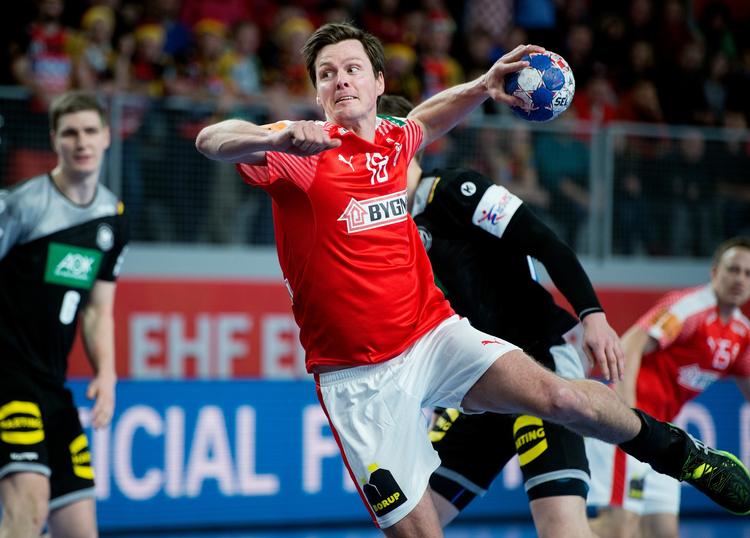 Hans Lindberg var straffekastskytte og blev med 9 mål dansk topscorer i kampen mod Tyskland. 