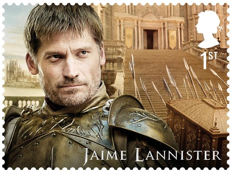 Selvfølgelig har Jaime Lannister (Nikolaj Coster-Waldau) også fået sit eget frimærke.  