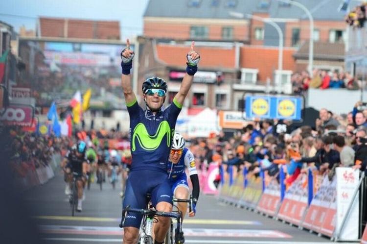 Sejren i Liège-Bastogne-Liège var Alejandro Valverdes sidste jubelstund inden det voldsomme sdtyrt i Tour de France. Foto: ASO/G.Demouveaux. 