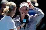 Caroline Wozniacki var selvsagt glad efter sejren og kunne berette, hvordan hun fik minder om sit nederlag i semifinalen i 2011, hvor hun smed en føring væk mod kinesiske Li Na. 