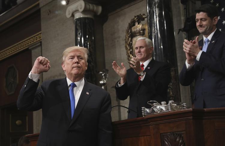 Donald Trump kom ind på en lang række emner i sin tale til Kongressen. 