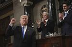 Præsident Donald Trump under sin tale til nationen 30. januar 2018. (Win McNamee/Pool via AP)
   