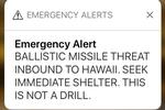 »Ballistisk missil på vej mod Hawaii«. Søg ly øjeblikkeligt. Dette er ikke en øvelse«, stod der på den sms, som ved en fejl blev sendt ud til beboerne på Hawaii tidligere på måneden.  