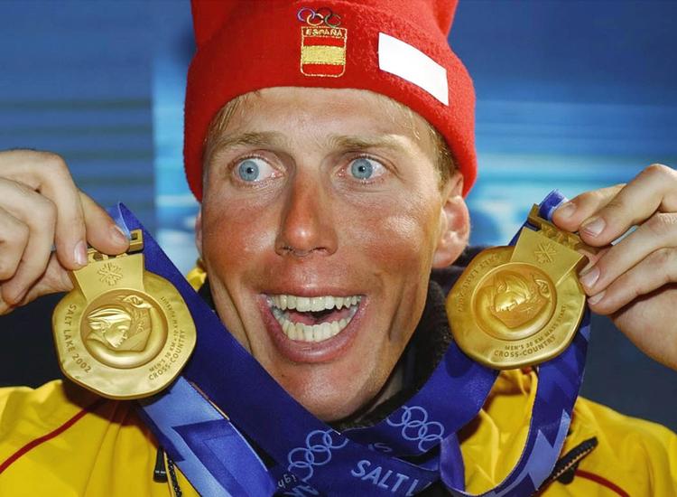 Den tyskefødte spanier Johann Mühlegg hentede tre gange guld ved OL i 2002, men blev senere dopingskandaliseret i stor stil og er strøget fra resultat- og medaljelisterne. 
   