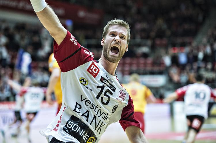  Viktor Östlund var en af fire spillere fra 
    TTH Holstebros, der scorede fire gange.  