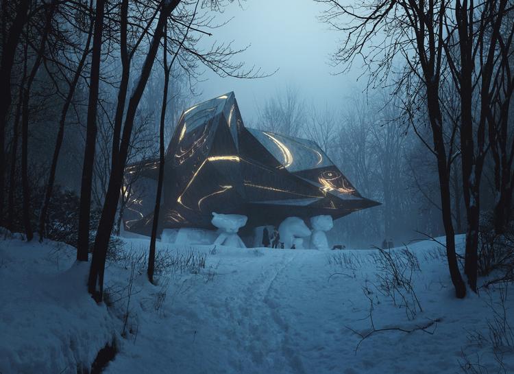 'A House to Die In' er skabt i samarbejde mellem den norske kunstner Bjarne Melgaard og arkitektfirmaet Snøhetta. 