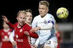Lyngbys Mikkel Rysgaard (tv.) er friststillet og får nok ikke besvær med at finde andet arbejde i dansk topfodbold.  