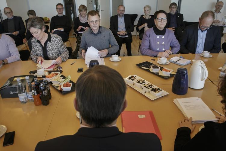 Anders Bondo og Michael Ziegler vil ikke mødes over forhandlingsbordet i den nærmeste fremtid. Forhandlingerne er gået i hårdknude, og parterne tager en tænkepause. 
   Mads Nissen/POLFOTO
