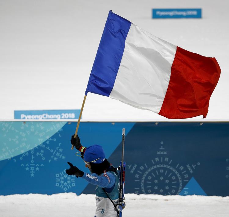 Martin Fourcade kikser en gang imellem som på søndagens sprint, men mandag var han tilbage i vindersporet og tog OL-guld. 
   