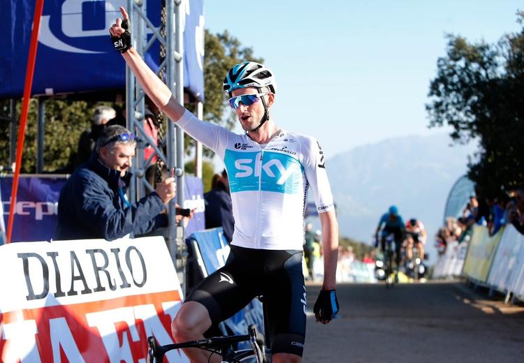 Wout Poels sikrer sig både sejr og førertrøje på 2. etape i Ruta del Sol. 