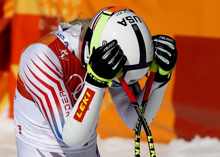 Lindsey Vonn vidste med det samme, at hun havde lavet en dyr fejl. 