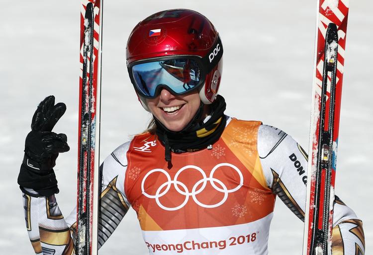 Jo, den er god nok. Ester Ledecka  vandt fuldstændig sensationelt guld i Super-G. 