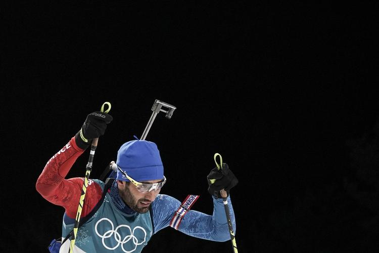 Martin Fourcade  på vej mod guldet, der gjorde ham til den største franske atlet i OL-sammenhæng. Felipe Dana/AP